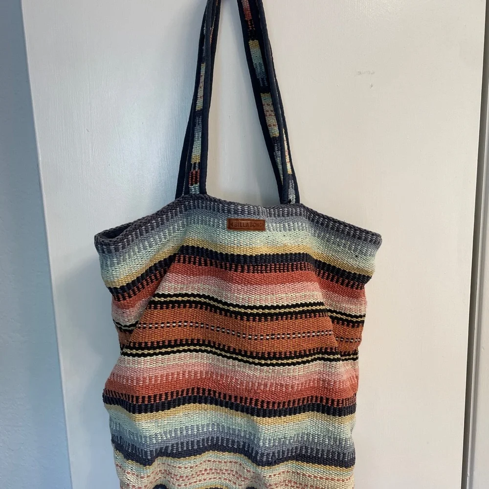 Billabong Striped Multicolor Tote Bag - Picture 3 of 4